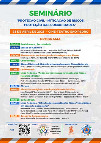 Seminário “Proteção Civil – Mitigação de Riscos, Proteção das Comunidades”