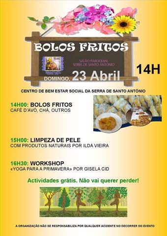 Bolos Fritos, no Salão Paroquial de Serra de Santo António