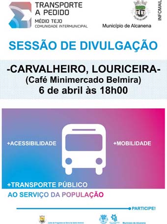 Serviço de Transporte a Pedido no Concelho de Alcanena – Sessão de Divulgação em Carvalheiro