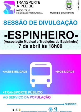 Serviço de Transporte a Pedido no Concelho de Alcanena – Sessão de Divulgação em Espinheiro