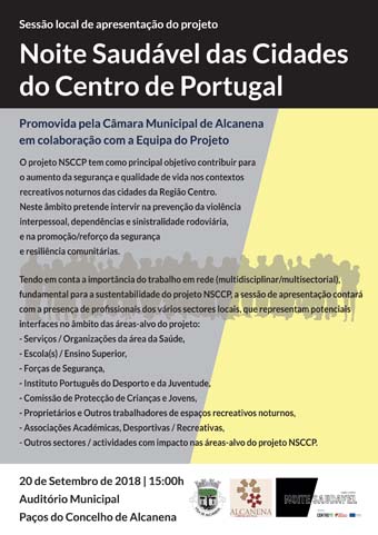 Noite Saudável das Cidades do Centro de Portugal – Sessão de Apresentação do Projeto