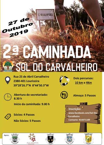 caminhada sol carvalheiro out2019